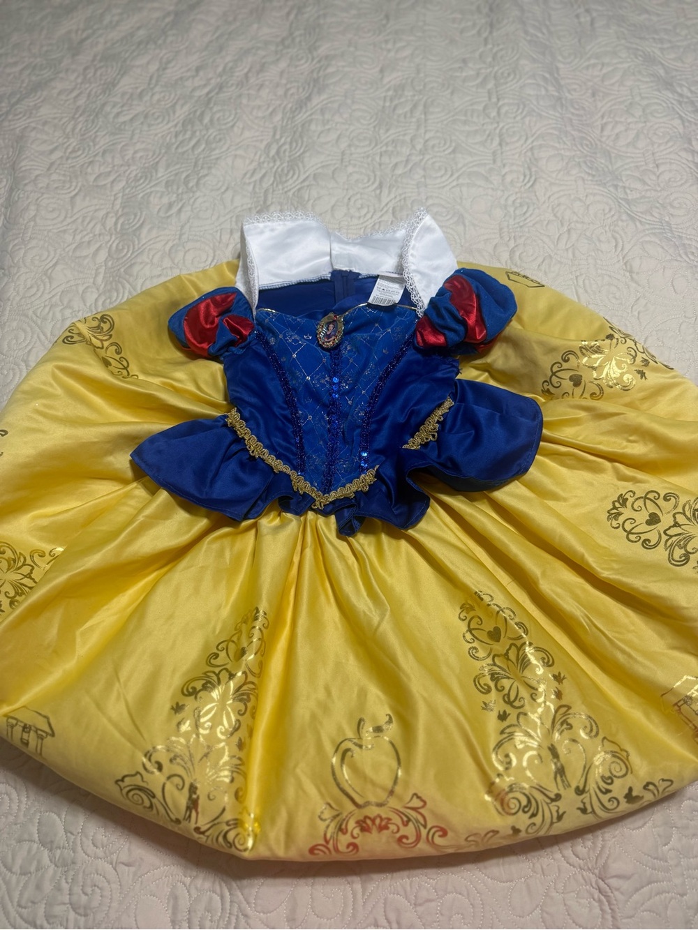 Disney Princess Snow White Gown dress costume deluxe full hoop skirt 3T-4T